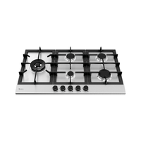 Cooktop à Gás Debacco Zurique 5 Bocas Inox 90cm: cooktop a gás inox com 5 queimadores, trempes em ferro fundido e acendimento automático