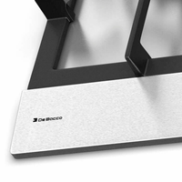 Cooktop à Gás Debacco Zurique 5 Bocas Inox 70cm em inox escovado com trempes pretas de ferro fundido e acendimento automático