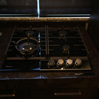 Cooktop à Gás Debacco Montreal 4 Bocas Vidro Preto 60cm em vidro temperado preto, 4 bocas com queimador Dual Flame e trempes em ferro fundido