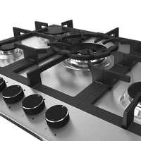 Cooktop à Gás Debacco Zurique 5 Bocas Inox 70cm — cooktop a gás inox 5 bocas com trempes de ferro, acendimento automático e acabamento escovado