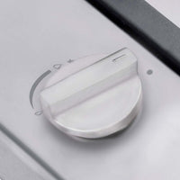 Cooktop Dominó a Gás Evol Siena 2 Bocas Inox 29cm — botão e acabamento inox do cooktop a gás, trempe preta visível, design embutir