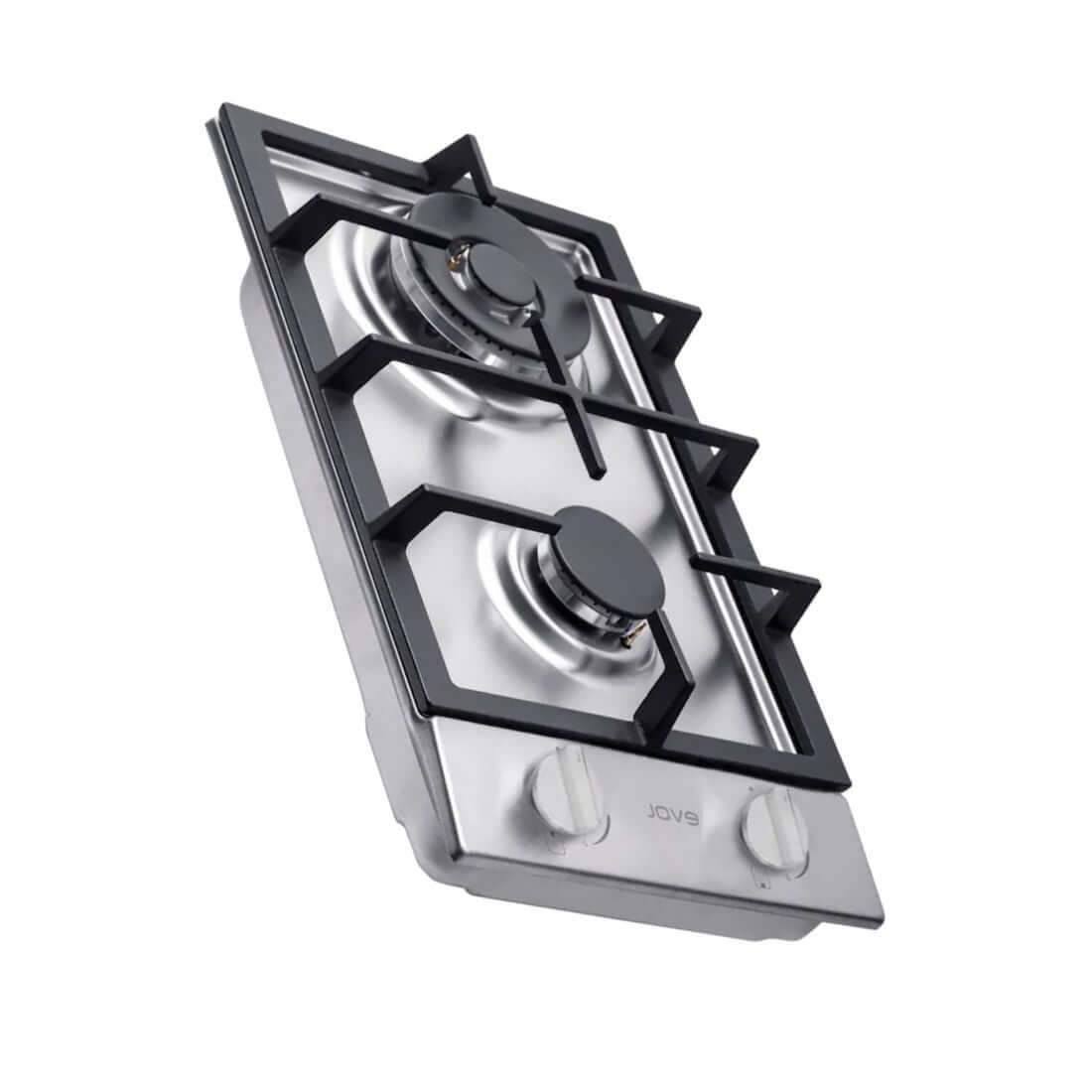 Cooktop Dominó a Gás Evol Siena 2 Bocas Inox 29cm - cooktop a gás inox 2 bocas com queimador tripla chama, trempes em ferro fundido, design italiano