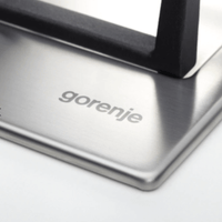 Cooktop á Gás Gorenje 5 Bocas 90cm Inox em inox com trempes em ferro fundido preto e design semi filo, queimador triplo visível