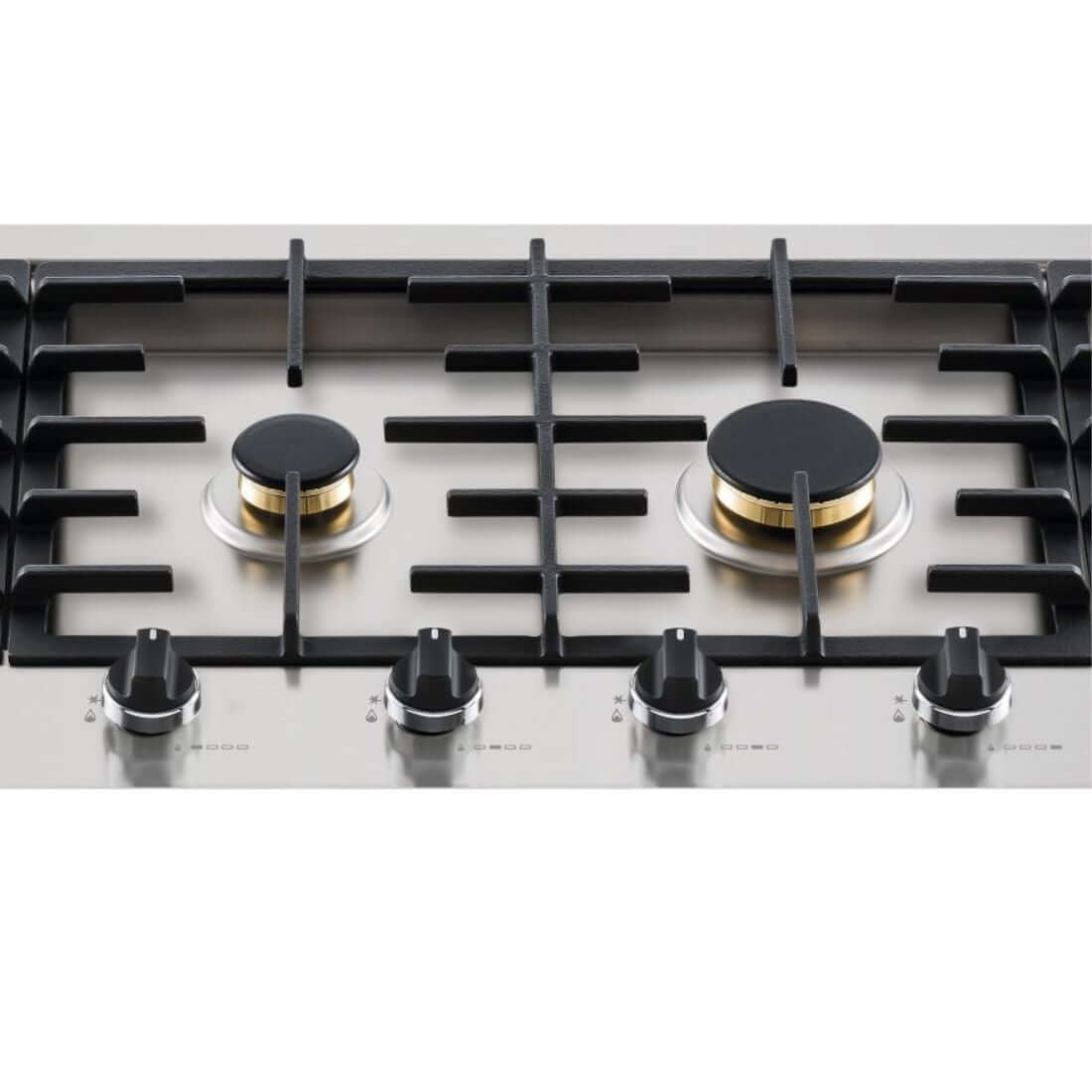 Cooktop a Gás Tecno Original Linear 4 Bocas Inox 110cm em inox com queimadores Sabaf, trempes em ferro e acendimento super automático