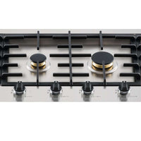 Cooktop a Gás Tecno Original Linear 4 Bocas Inox 110cm em inox com queimadores Sabaf, trempes em ferro e acendimento super automático