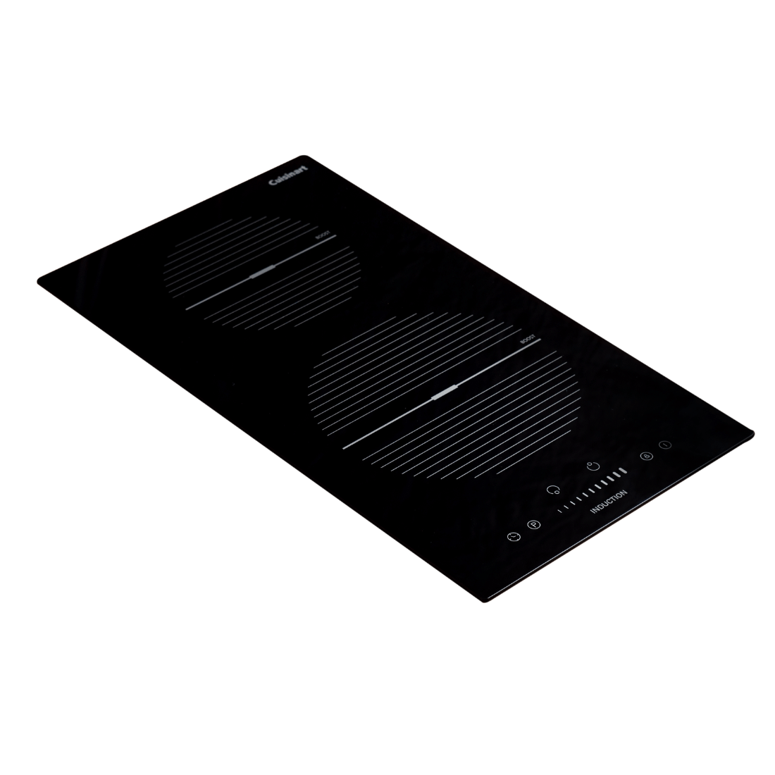 Cooktop Dominó de indução Cuisinart Arkton 2 Zonas 30cm, cooktop de indução em vidro black 2 zonas touch e acabamento preto