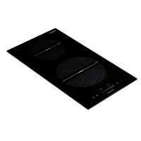 Cooktop Dominó de indução Cuisinart Arkton 2 Zonas 30cm, cooktop de indução em vidro black 2 zonas touch e acabamento preto