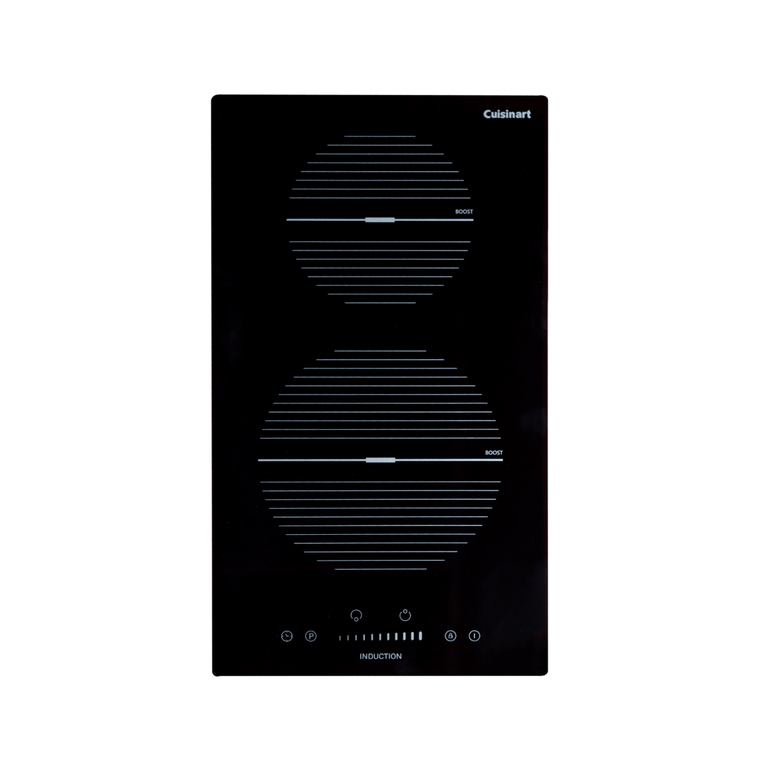 Cooktop Dominó de indução Cuisinart Arkton 2 Zonas 30cm, cooktop de indução em vidro preto com duas zonas touch e função booster