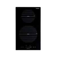 Cooktop Dominó de indução Cuisinart Arkton 2 Zonas 30cm, cooktop de indução em vidro preto com duas zonas touch e função booster