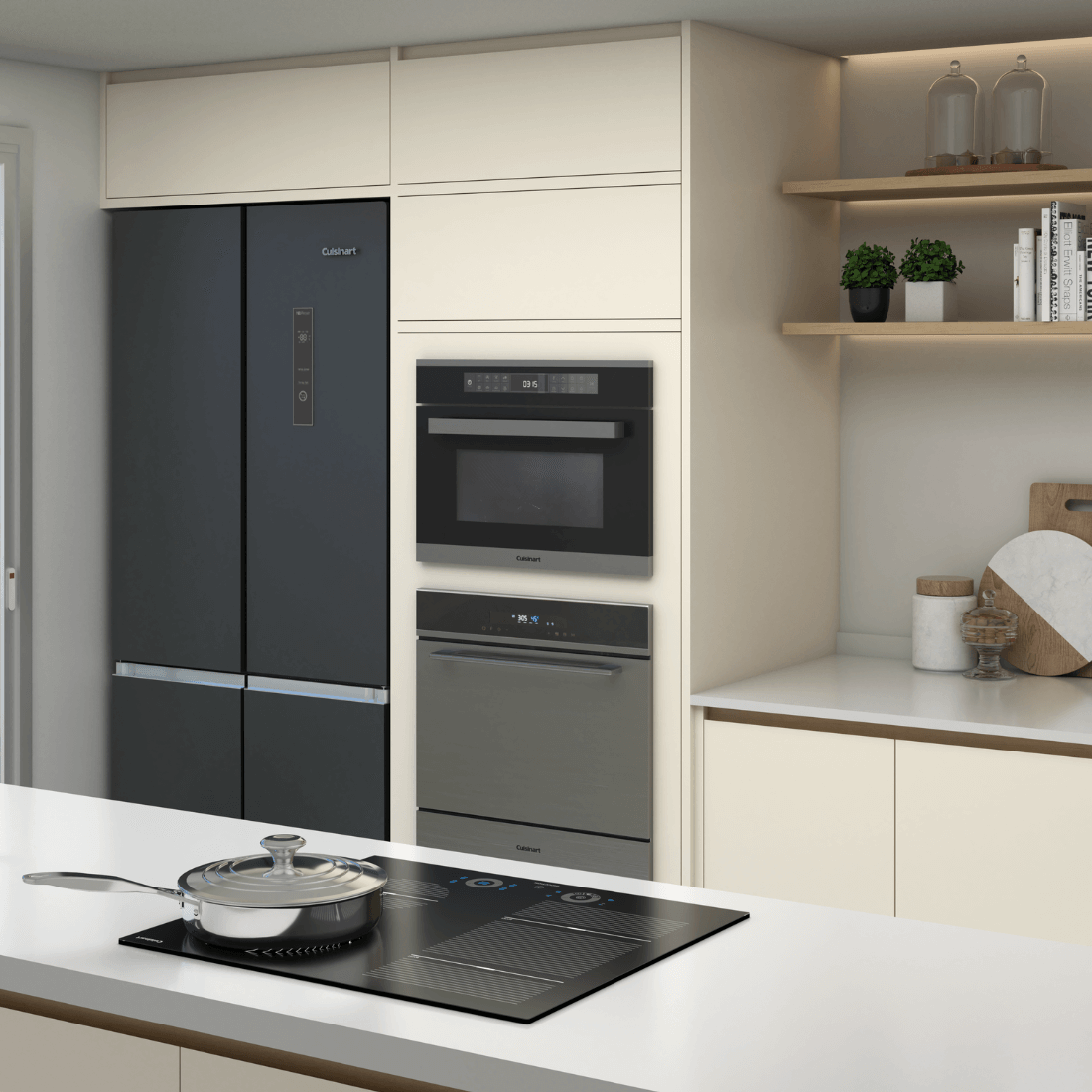 Cooktop de indução Cuisinart Arkton 4 Zonas 60cm em vitrocerâmica preta com 4 zonas, touch, função booster e design embutido