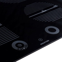 Cooktop de indução Cuisinart Arkton 4 Zonas 60cm em vitrocerâmica preta com painel touch e zona para travessas grandes