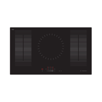 Cooktop de Indução Tecno 5 Zonas 90cm: cooktop de indução Tecno preto vitrocerâmico 5 zonas com controle slider e design moderno