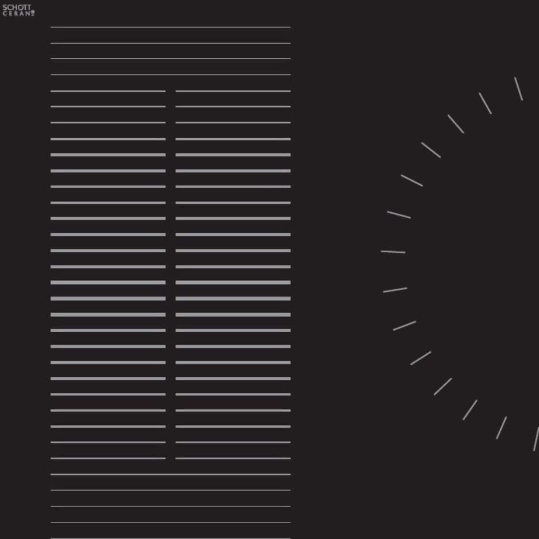 Cooktop de Indução Tecno 5 Zonas 90cm cooktop de indução vitrocerâmico preto com painéis touch e superfície lisa em design contemporâneo