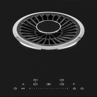 Cooktop de Indução Tecno com Coifa Retrátil 90cm: cooktop de indução Tecno 90cm vitrocerâmico preto com coifa retrátil cromada e comandos touch