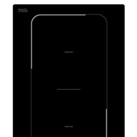 Cooktop Dominó de indução Tecno 2 zonas 30cm: cooktop de indução italiano em vitrocerâmica Schott Ceran preto com 2 zonas e painel touch