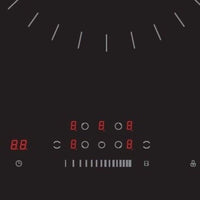 Cooktop de Indução Tecno 5 Zonas 90cm com superfície vitrocerâmica preta, display touch e controles slider visíveis