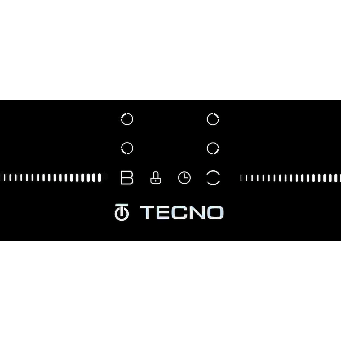 Cooktop de Indução Tecno 4 Zonas 60cm com superfície vitrocerâmica preta, moldura inox e painel touch slider visível