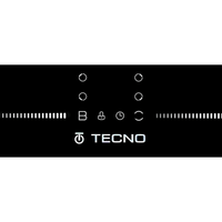 Cooktop de Indução Tecno 4 Zonas 60cm com superfície vitrocerâmica preta, moldura inox e painel touch slider visível