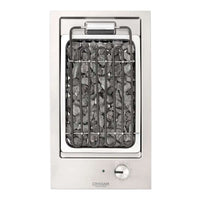 Cooktop Dominó Barbecue CrissAir elétrico inox com grelha e pedras vulcânicas para grelhados.