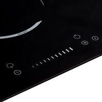 Cooktop Dominó Cuisinart Arkton 2 Zonas 30cm cooktop elétrico em vitrocerâmico preto com painel touch e indicador de calor residual