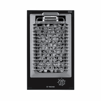 Cooktop Dominó Barbecue Elétrico Tecno 30cm cooktop elétrico preto vitrocerâmico com grelha e trempe em ferro, acabamento italiano