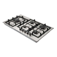  Cooktop Evol a Gás 5 Bocas Inox 90cm em aço inox 304 com 5 queimadores Sabaf e botões frontais