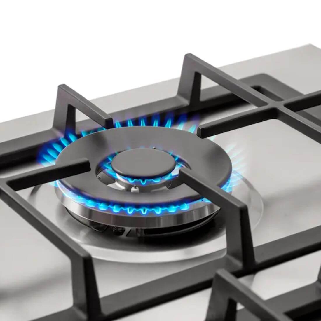 Cooktop Evol a Gás 5 Bocas Inox 90cm queimador Sabaf acendimento chama azul aço inox 304 11,6kW
