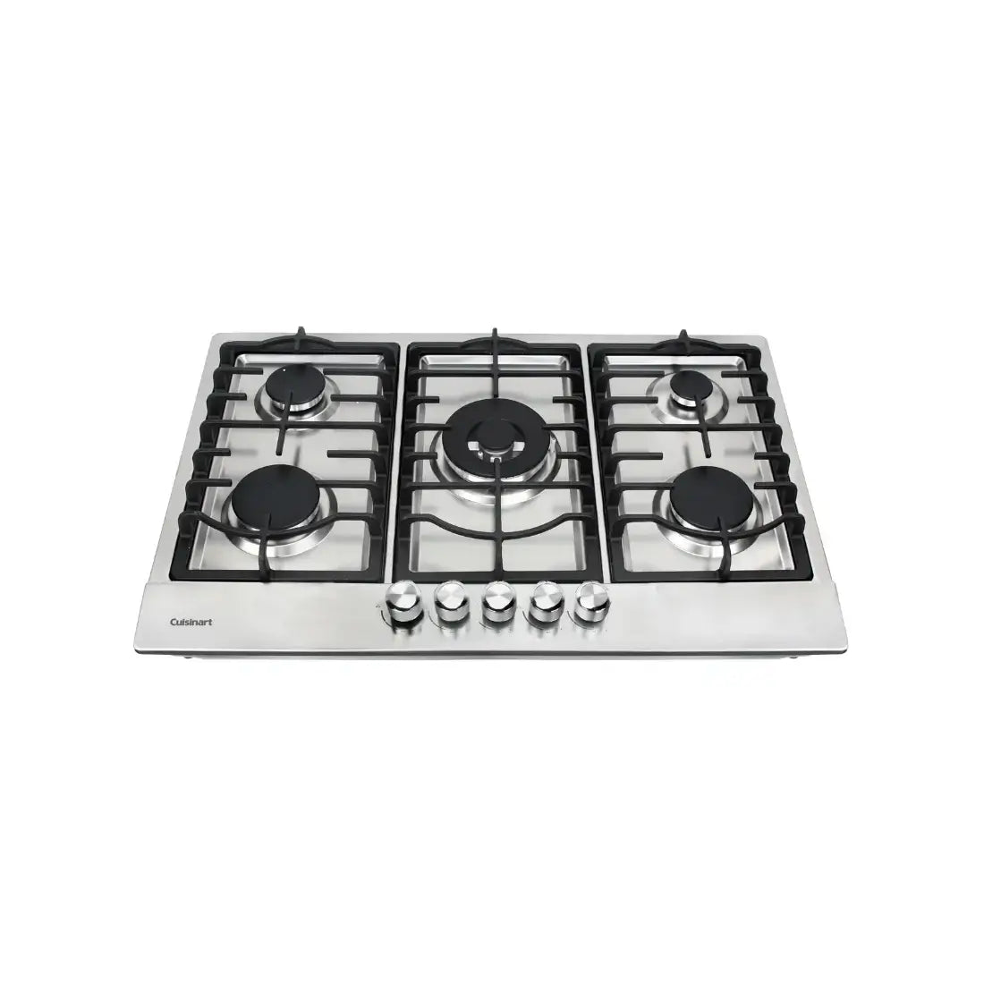 Cooktop à Gás Cuisinart com 5 queimadores em inox, design moderno e funcionalidade para sua cozinha.