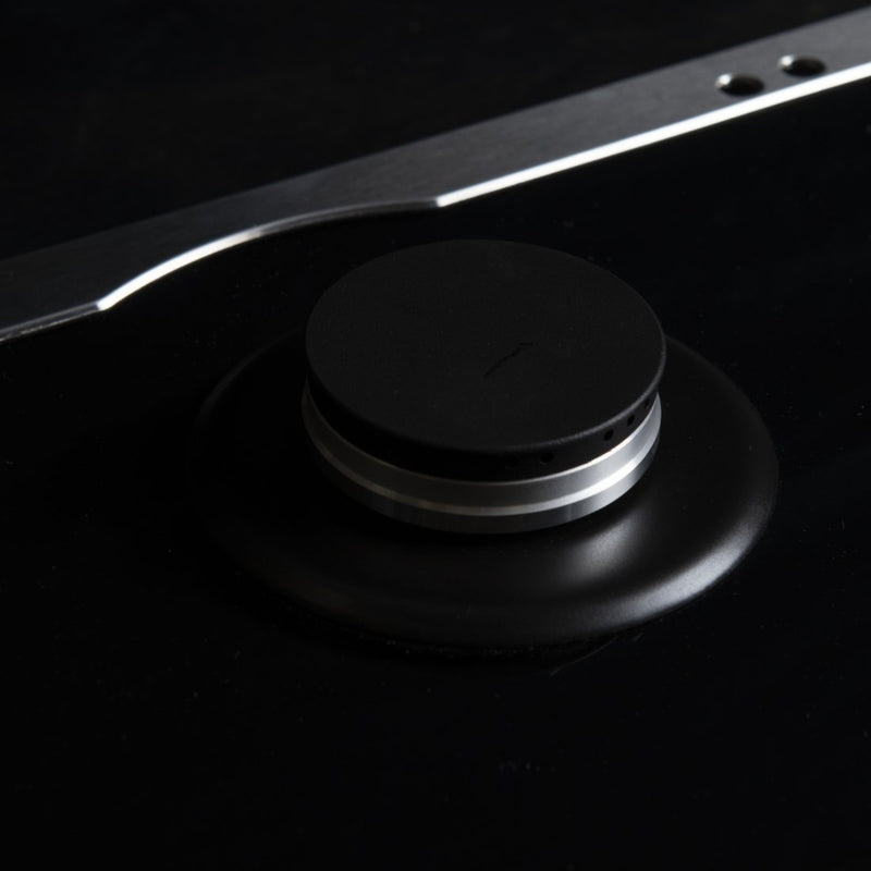 Design Vidro Preto e Aço Inox 86cm