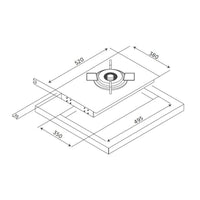 Cooktop Dómino Original a Gás 1 Boca Super Dual Flame Vitrocerâmico 33cm 220V