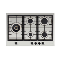 Cooktop Tecno Original a Gás 5 Bocas Inox 75cm 220V