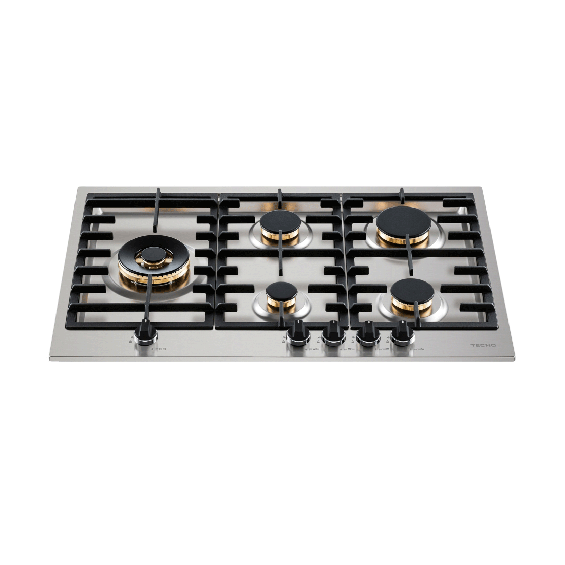 Cooktop Tecno Original a Gás 5 Bocas Inox 75cm 220V
