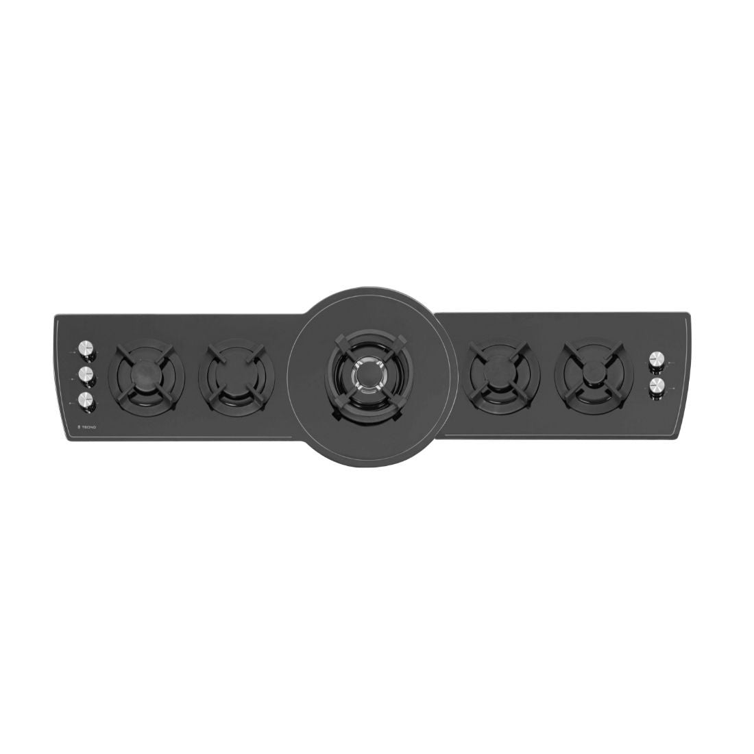 Cooktop Tecno Original Rota a Gás 5 Bocas Vitrocerâmico 151cm 220V