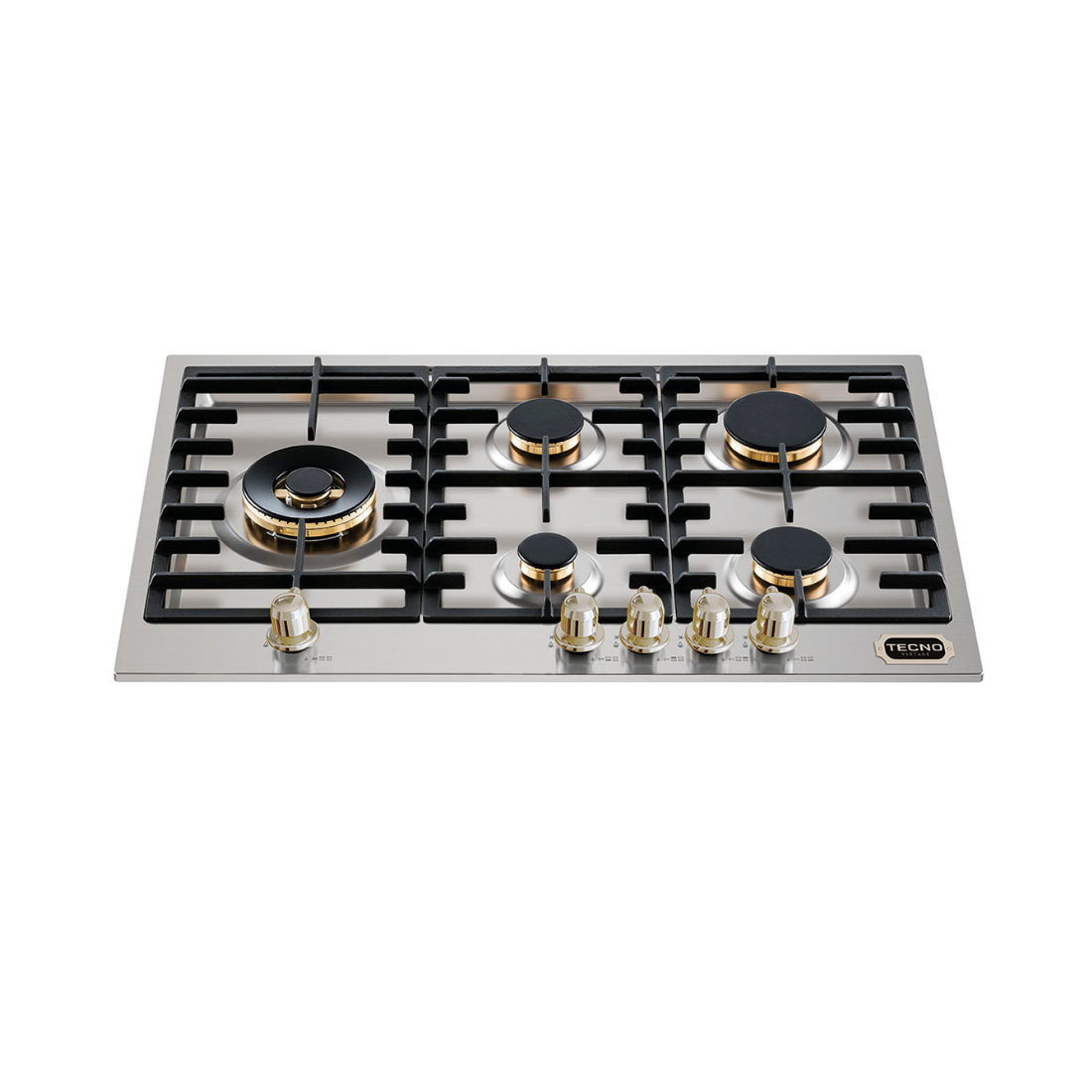 Cooktop Filotop Vintage a Gás 5 Bocas Inox 75cm 220V