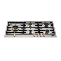 Cooktop Tecno Vintage a Gás 5 Bocas Inox 90cm 220V