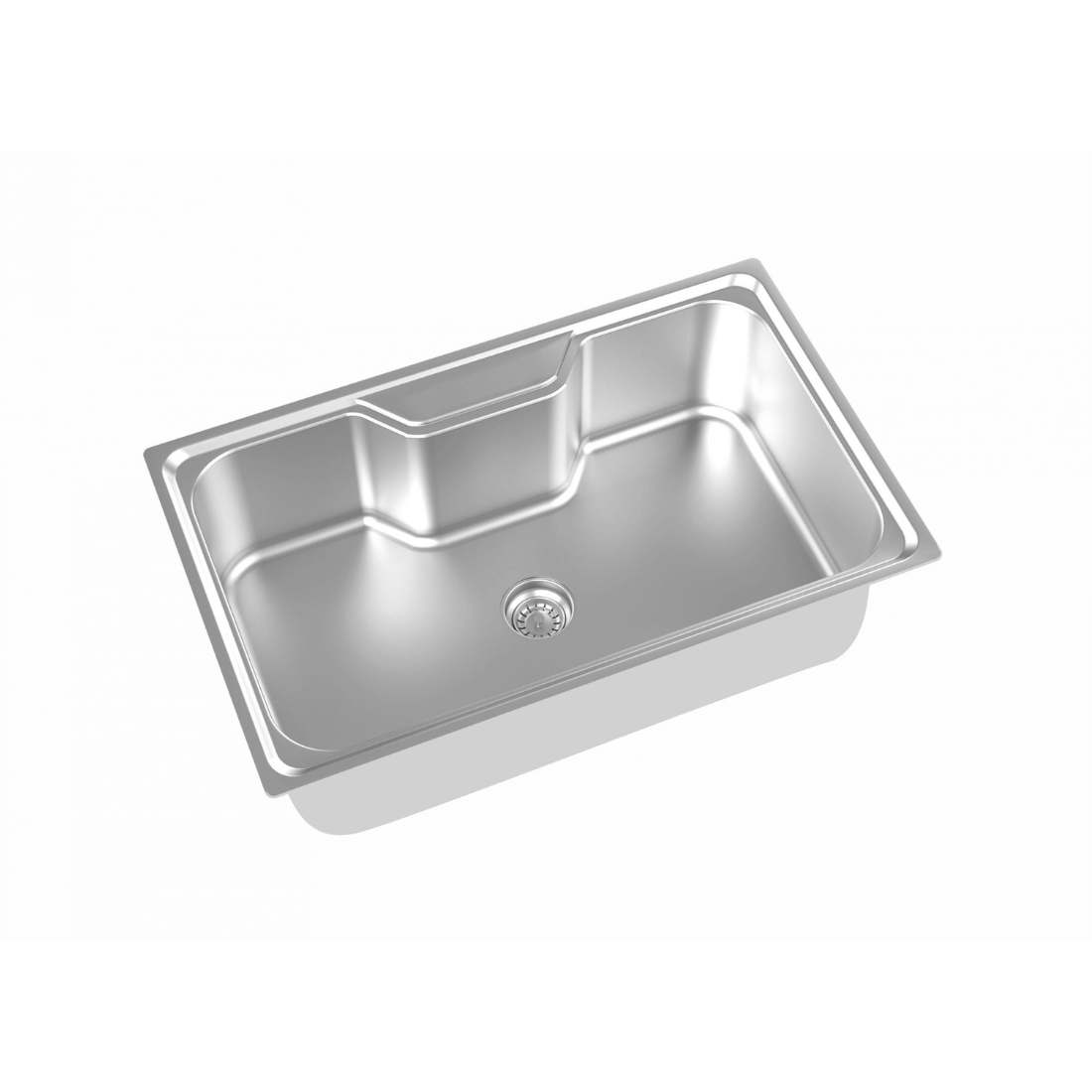 Cuba Simples Inox Acetinada 78cm Debacco Funzionale 235 - cuba de embutir inox acetinada 78cm linha reta simples sem escorredor, profundidade visual