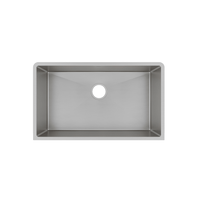 Cuba Mekal Farm Sink Inox Escovado 70cm - Mekal cuba de embutir inox escovado linha reta simples, profundo, design farmhouse com avental frontal