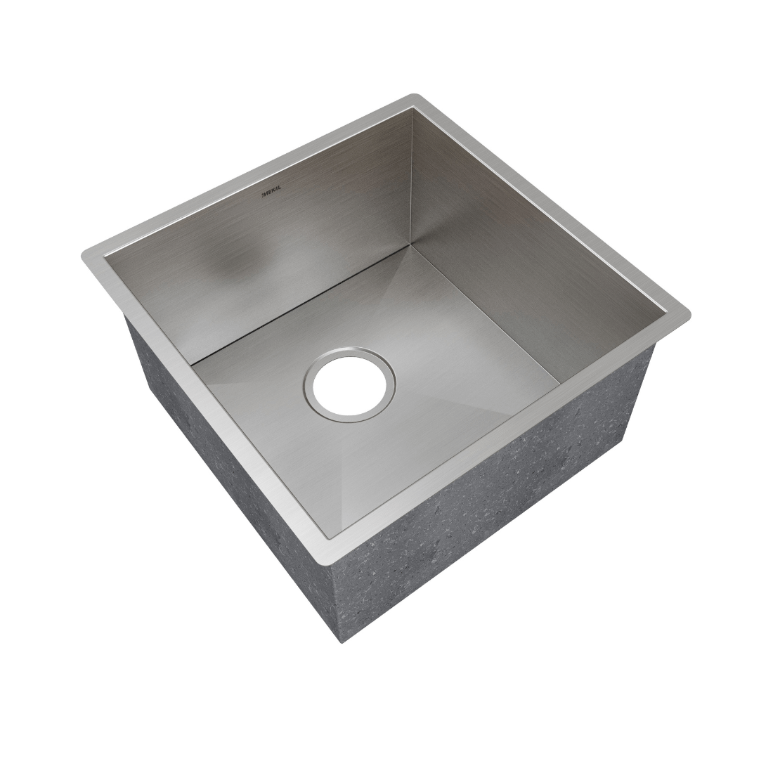 Mekal cuba de embutir 40cm Cuba em Inox Escovado 40cm Mekal quadrada linha reta, acabamento escovado e canto levemente arredondado