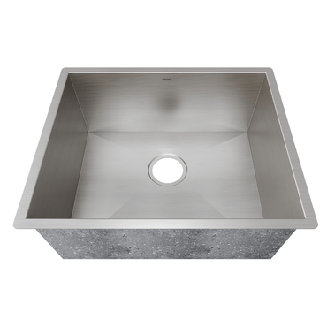 Mekal Cuba em Inox Escovado 50cm Mekal, cuba de embutir linha reta em inox escovado simples com ralos centralizados