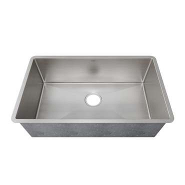 Cuba em Inox Escovado 70cm Mekal - cuba de embutir inox linha reta simples, inox escovado, 23cm profundidade e cantos retilíneos