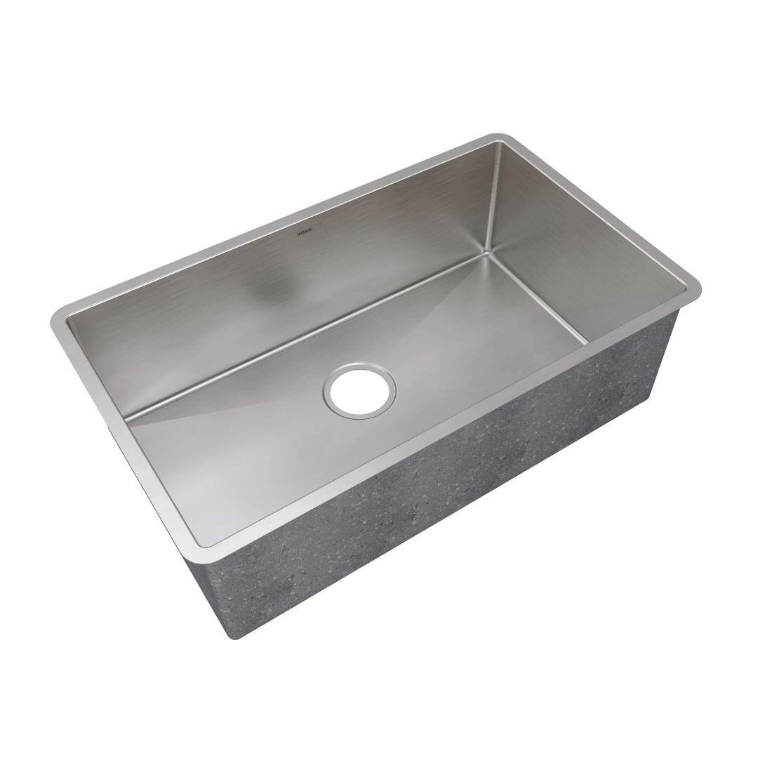 Cuba em Inox Escovado 70cm Mekal - cuba de embutir inox escovado linha reta simples 70cm com 23cm de profundidade e cantos retilíneos