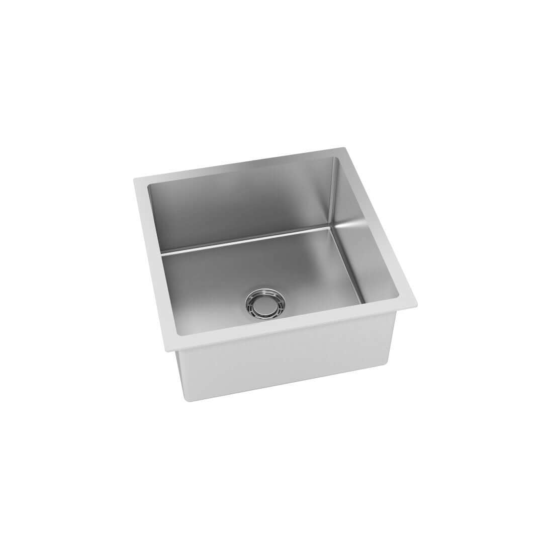 Alt Tag: Cuba Debacco Quadratino 40cm em inox escovado, cuba de embutir quadrada profunda 200mm, design compacto e resistente