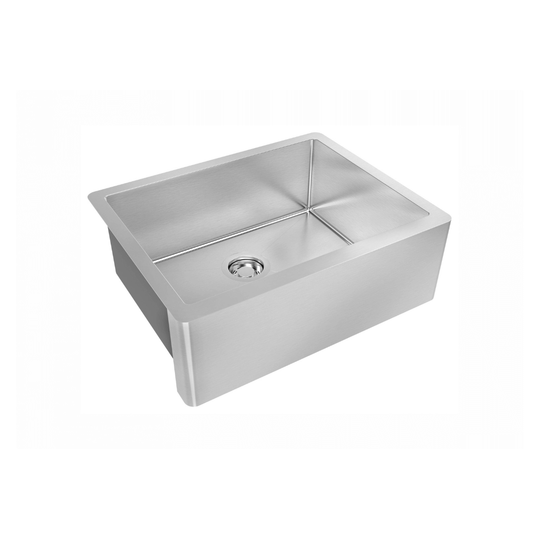 Alt Tag: Cuba Debacco Quadratino 58cm de Fazenda em aço inox escovado, cuba de cozinha robusta e estilo retrô