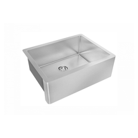 Alt Tag: Cuba Debacco Quadratino 58cm de Fazenda em aço inox escovado, cuba de cozinha robusta e estilo retrô
