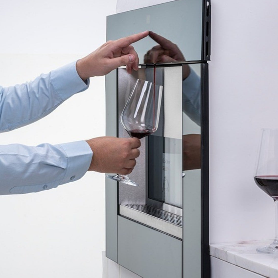 Dispenser para Vinhos e Bebidas Tecno Vintage de Embutir 3 Garrafas Inox 60cm 220V