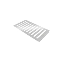 Alt Tag: Escorredor Debacco inox 30cm para canal organizador, escorredor plano com ranhuras para utensílios