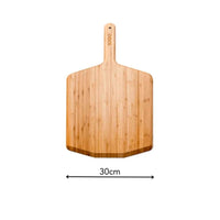 Espátula e Tábua de Bambu Ooni para Pizza com 30cm de largura, ideal para assar e servir pizzas.