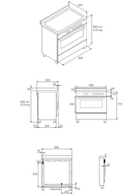 Fogão Bertazzoni Professional 5 Zonas Forno Elétrico 108 Litros Inox 90cm