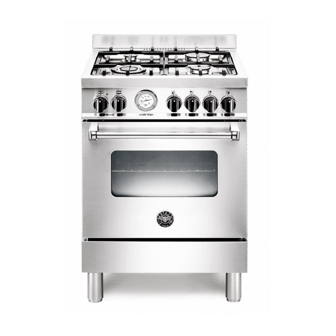 Fogão Bertazzoni Master 4 Bocas Forno Elétrico 60 Litros Inox 60cm