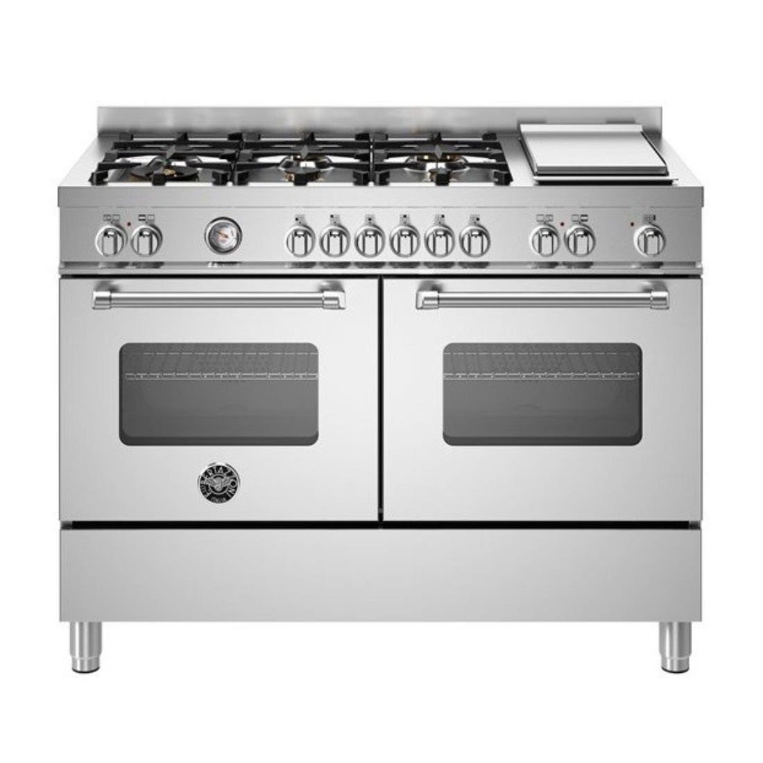 Fogão Bertazzoni Master 6 Bocas Forno Elétrico Duplo 138 Litros Inox 120cm